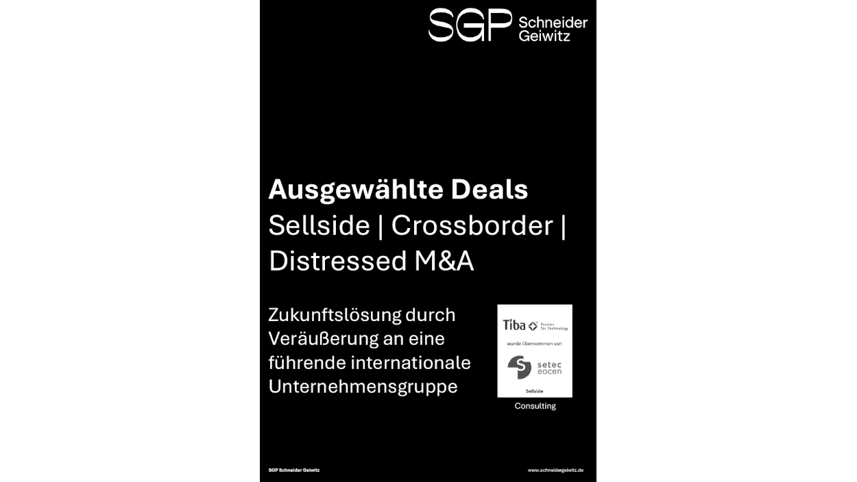Zukunftslösung durch Veräußerung an eine führende internationale Unternehmensgruppe