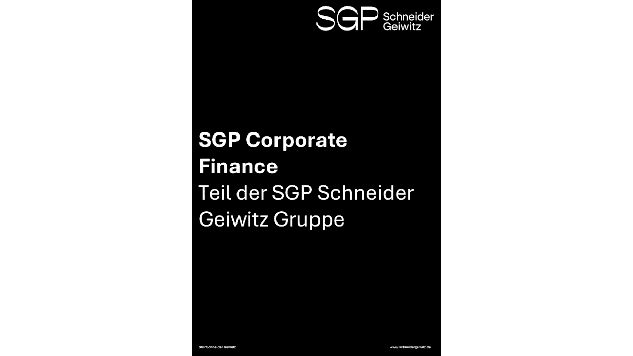 SGP Corporate Finance - Teil der SGP Schneider Geiwitz Gruppe